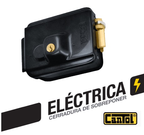 CHAPA ELECTRICA CANTOL NEGRO SIN BOTON
