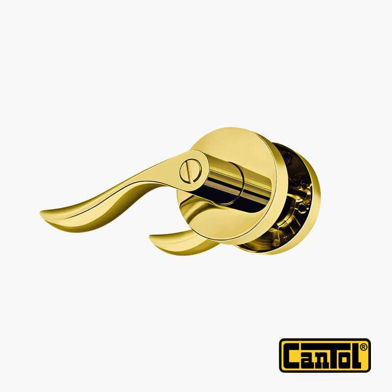 CERRADURA CANTOL MANIJA BRISA 70 BRONCE PULIDO DORMITORIO 