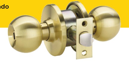 CERRADURA CANTOL PERILLA BL41 BRONCE SATINADO BAÑO