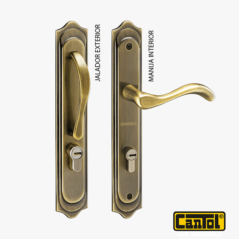 CERRADURA CANTOL GINEBRA EMBUTIR 60MM BRONCE ANTIGUO MODERNO DERECHA